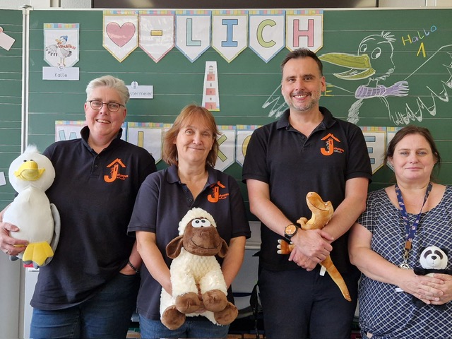 die Klassenlehrer von links nach rechts: Frau Westermeier, Frau Möhrke, Herr Blank und Frau Mika